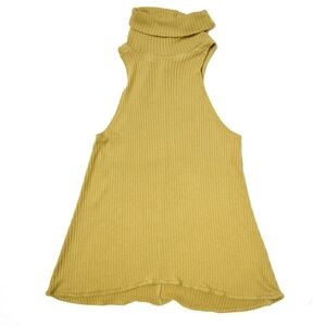 Free People We The Free Petite Small Turtleneck Rib Knit Tank Top Sweater PS